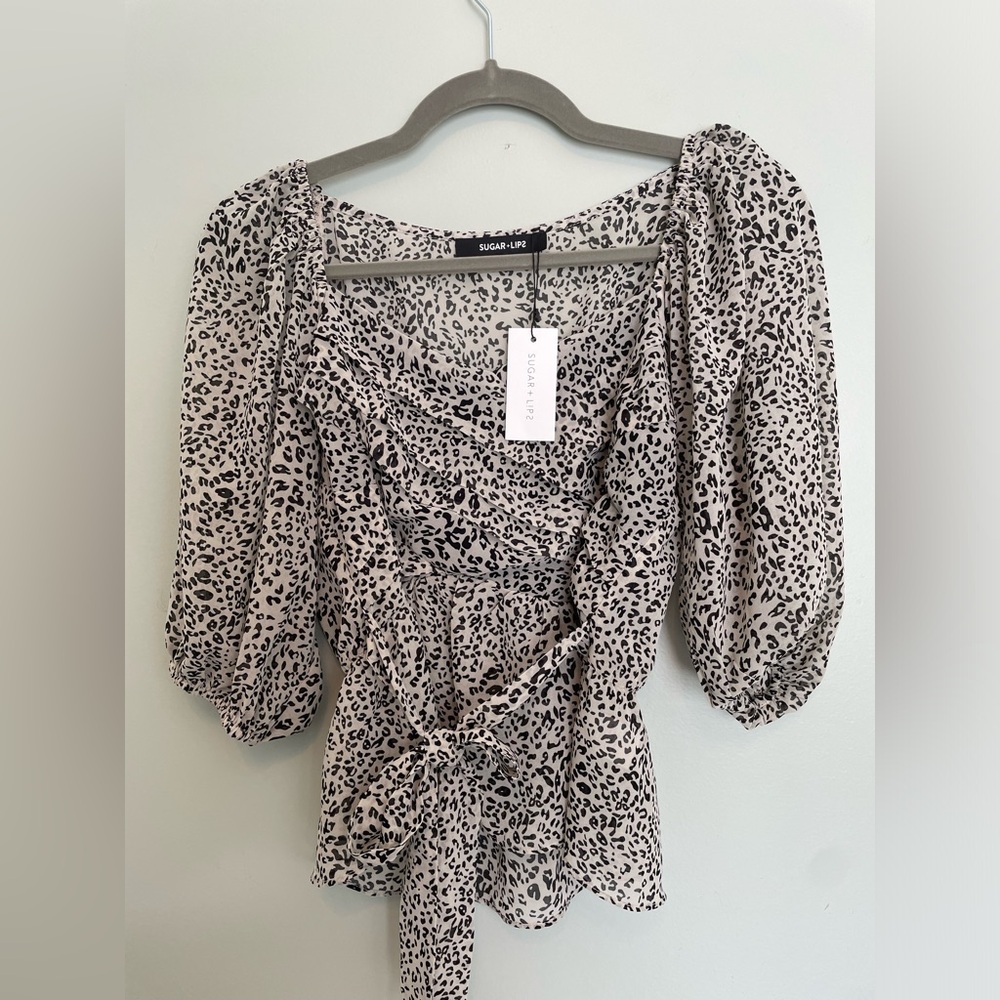 Sugar lip Leonard print top